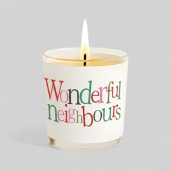 Vanilla Scented Christmas Candle - Wonderful Neighbours Vanilla Scented Christmas Candle - Wonderful Neighbours