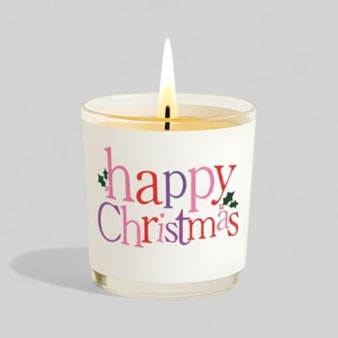Vanilla Scented Christmas Candle - Happy Christmas Vanilla Scented Christmas Candle - Happy Christmas