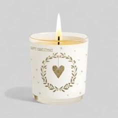 Vanilla Scented Christmas Candle - Gold Wreath