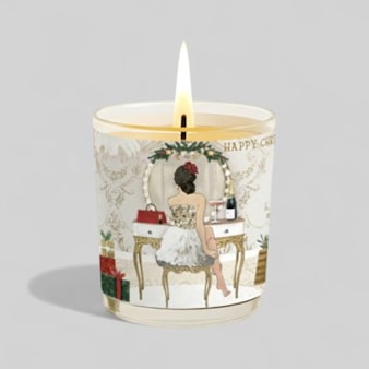 Vanilla Scented Christmas Candle - Lady Sat At Dressing Table Vanilla Scented Christmas Candle - Lady Sat At Dressing Table