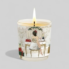 Vanilla Scented Christmas Candle - Lady Sat At Dressing Table Vanilla Scented Christmas Candle - Lady Sat At Dressing Table