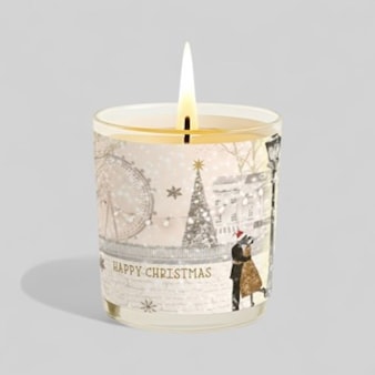 Vanilla Scented Christmas Candle - Couple In A Winter Wonderland