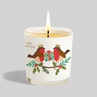 Vanilla Scented Christmas Candle - Two Robins Vanilla Scented Christmas Candle - Two Robins