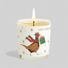 Vanilla Scented Christmas Candle - Pheasant With A Gift