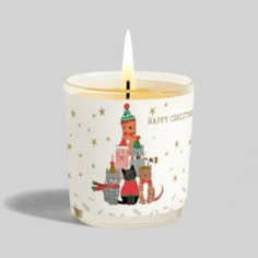 Vanilla Scented Christmas Candle - Christmas Cats Vanilla Scented Christmas Candle - Christmas Cats