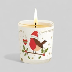 Vanilla Scented Christmas Candle - Robin On A Branch Vanilla Scented Christmas Candle - Robin On A Branch