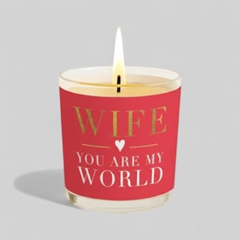 Vanilla Scented Christmas Candle - Wife You Are My World