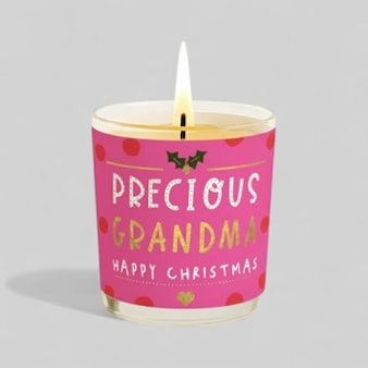 Vanilla Scented Christmas Candle - Precious Grandma