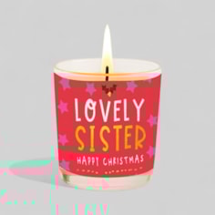 Vanilla Scented Christmas Candle - Lovely Sister Vanilla Scented Christmas Candle - Lovely Sister