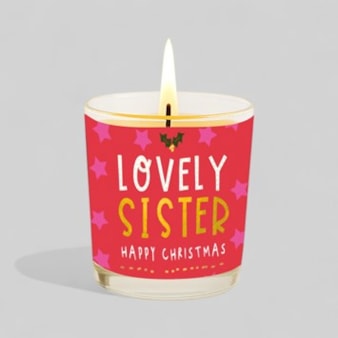 Vanilla Scented Christmas Candle - Lovely Sister