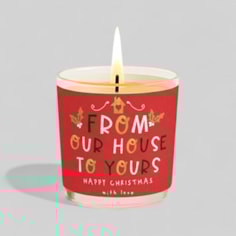Vanilla Scented Christmas Candle - From Our House To Yours