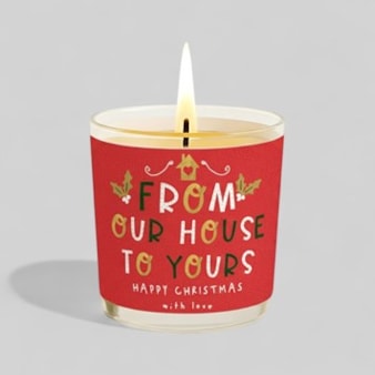 Vanilla Scented Christmas Candle - From Our House To Yours