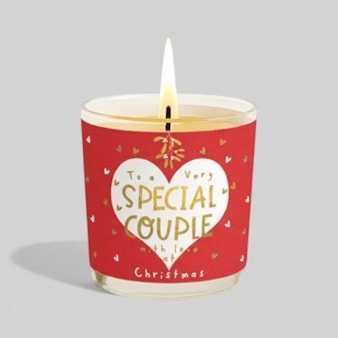 Vanilla Scented Christmas Candle - To A Very Special Couple Vanilla Scented Christmas Candle - To A Very Special Couple