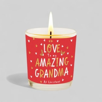 Vanilla Scented Christmas Candle - Love To My Amazing Grandma Vanilla Scented Christmas Candle - Love To My Amazing Grandma