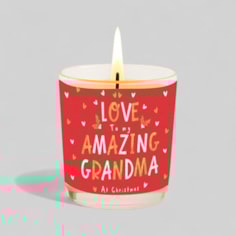 Vanilla Scented Christmas Candle - Love To My Amazing Grandma