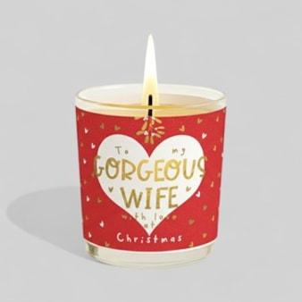 Vanilla Scented Christmas Candle - To My Gorgeous Wife Vanilla Scented Christmas Candle - To My Gorgeous Wife