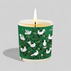 Vanilla Scented Christmas Candle - White Doves
