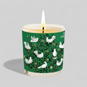 Vanilla Scented Christmas Candle - White Doves Vanilla Scented Christmas Candle - White Doves