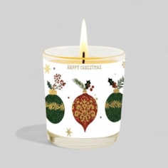 Vanilla Scented Christmas Candle - Grandma Christmas Baubles Vanilla Scented Christmas Candle - Grandma Christmas Baubles