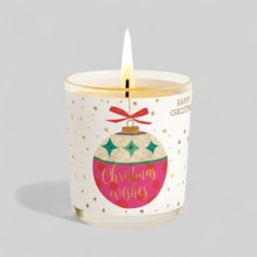 Vanilla Scented Christmas Candle - Christmas Wishes Bauble