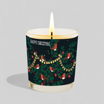 Vanilla Scented Christmas Candle - Robins Vanilla Scented Christmas Candle - Robins