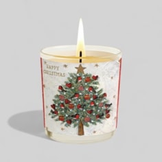 Vanilla Scented Christmas Candle - Christmas Tree Vanilla Scented Christmas Candle - Christmas Tree
