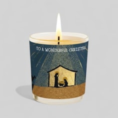 Vanilla Scented Christmas Candle - Nativity Scene