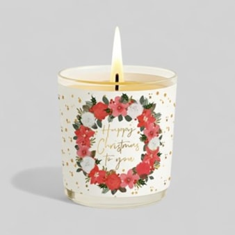 Vanilla Scented Christmas Candle - Christmas Wreath Vanilla Scented Christmas Candle - Christmas Wreath