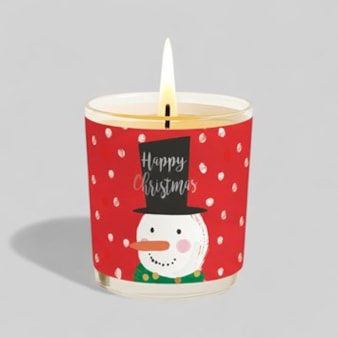 Vanilla Scented Christmas Candle - Snowman In A Top Hat