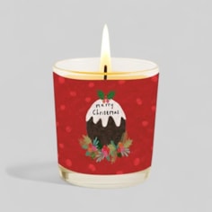 Vanilla Scented Christmas Candle - Christmas Pudding