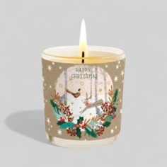 Vanilla Scented Christmas Candle - Animals In A Snowy Woodland Vanilla Scented Christmas Candle - Animals In A Snowy Woodland