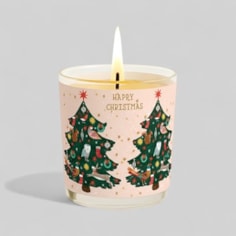 Vanilla Scented Christmas Candle - Christmas Trees