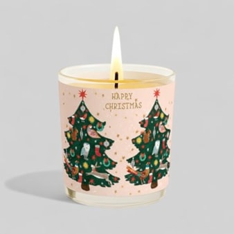 Vanilla Scented Christmas Candle - Christmas Trees