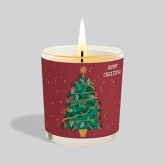 Vanilla Scented Christmas Candle - Christmas Tree