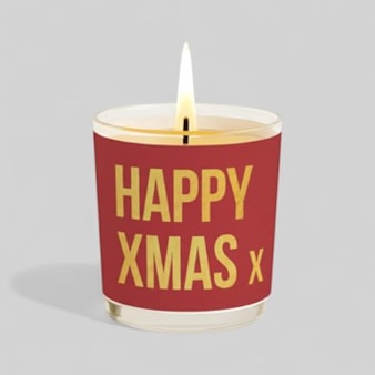 Vanilla Scented Christmas Candle - Happy Xmas