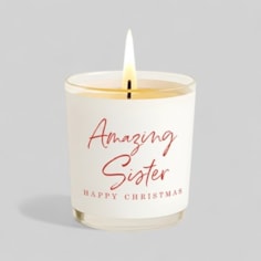 Vanilla Scented Christmas Candle - Amazing Sister