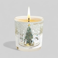 Vanilla Scented Christmas Candle - Christmas Scene