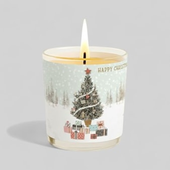 Vanilla Scented Christmas Candle - Snowy Christmas Tree Vanilla Scented Christmas Candle - Snowy Christmas Tree