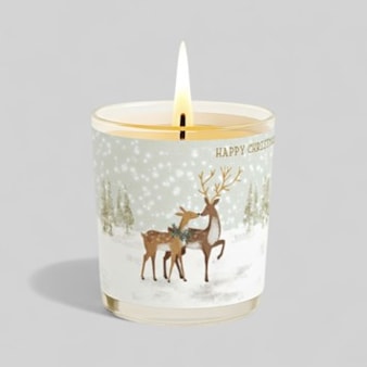 Vanilla Scented Christmas Candle - Deer In The Snow Vanilla Scented Christmas Candle - Deer In The Snow