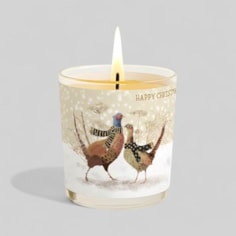 Vanilla Scented Christmas Candle - Pheasants In The Snow