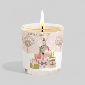 Vanilla Scented Christmas Candle - Stacks Of Christmas Presents Vanilla Scented Christmas Candle - Stacks Of Christmas Presents