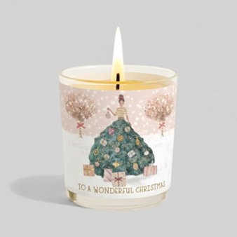 Vanilla Scented Christmas Candle - Glamourous Lady In The Snow Vanilla Scented Christmas Candle - Glamourous Lady In The Snow
