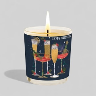Vanilla Scented Christmas Candle - Festive Drinks