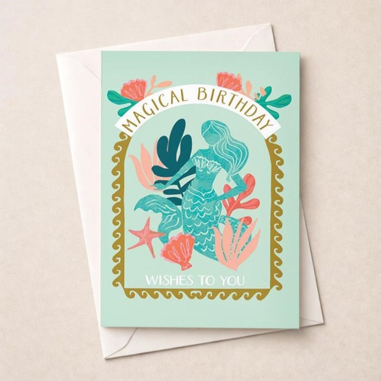 Birthday Card - Mermaid Birthday Card - Mermaid