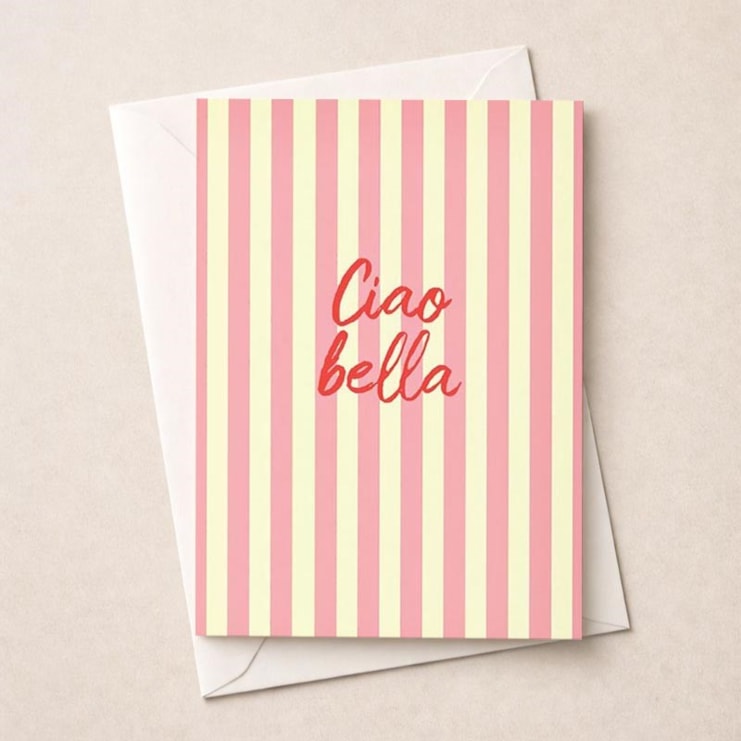 Open Card - Candy Stripe Ciao Bella Open Card - Candy Stripe Ciao Bella