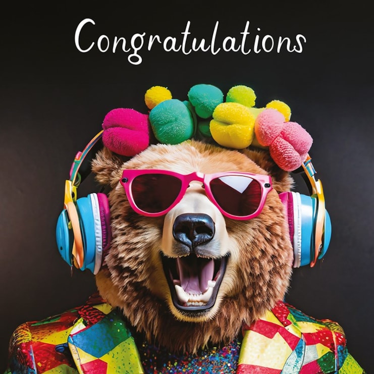 Large Congratulations Card - Bear Large Congratulations Card - Bear