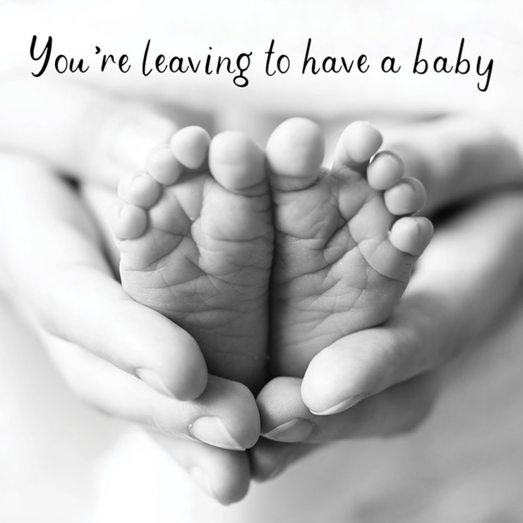Large New Baby Card - Baby Feet