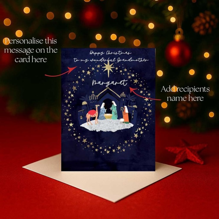 Personalised Christmas Card - Nativity Personalised Christmas Card - Nativity