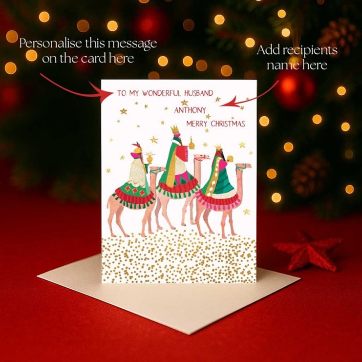 Personalised Christmas Card - Three Kings