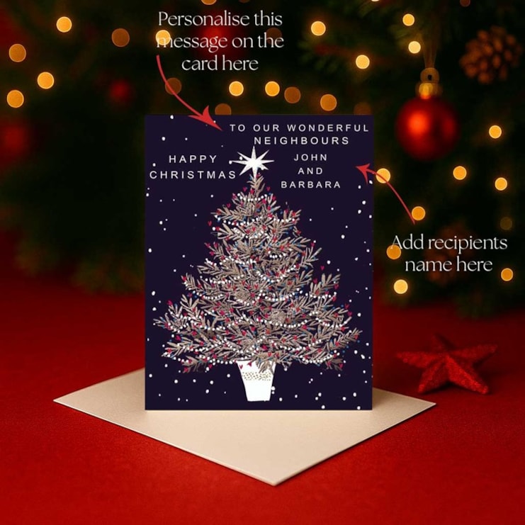 Personalised Christmas Card - Christmas Tree Personalised Christmas Card - Christmas Tree